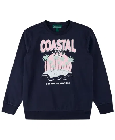 Brooks Brothers Kids' Big Boys Hawaii Graphic Sweatshirt In Navy