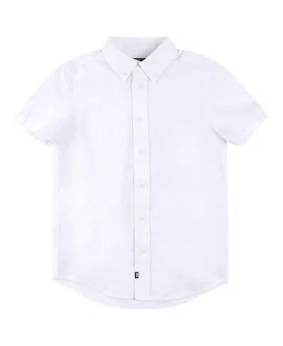 Brooks Brothers Kids' Big Boys Short Sleeve Button Up Shirt In White
