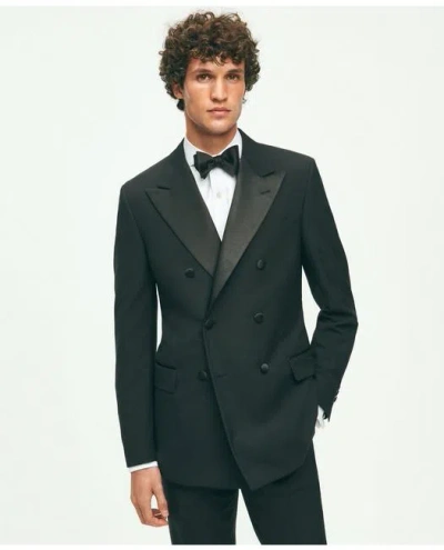 Brooks Brothers Black Fleece Peak Lapel Tuxedo In Wool-silk | Size 38 Short