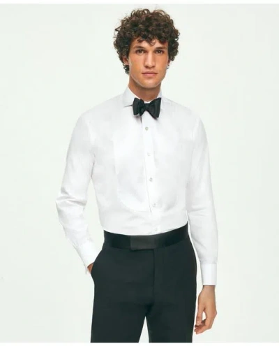 Brooks Brothers Black Fleece Pique Bib Londoner Collar Tuxedo Shirt In Sea Island Cotton | White | Size 17 34