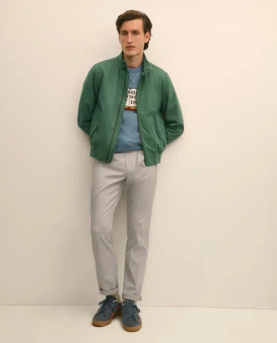 Brooks Brothers Bomber Jacket In Cotton Blend In Green