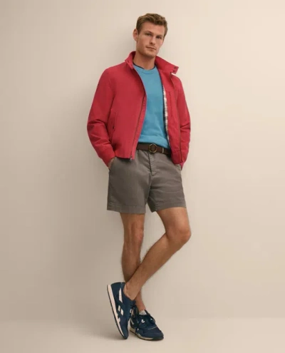 Brooks Brothers Bomber Jacket In Cotton Blend In Red