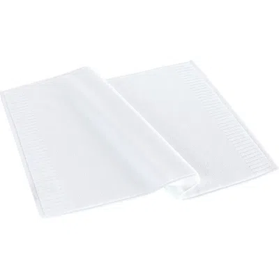 Brooks Brothers Border Bath Mat In White