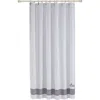 Brooks Brothers Border Shower Curtain In Anthracite