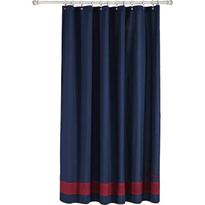 Brooks Brothers Border Shower Curtain In Blue