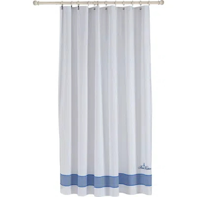 Brooks Brothers Border Shower Curtain In Blue