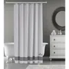 Brooks Brothers Border Shower Curtain In Silver