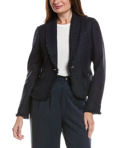 Brooks Brothers Boucle Jacket In Blue