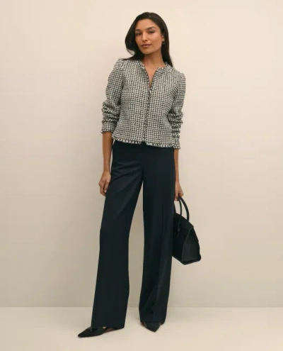 Brooks Brothers Boucle Zip-front Jacket In Green