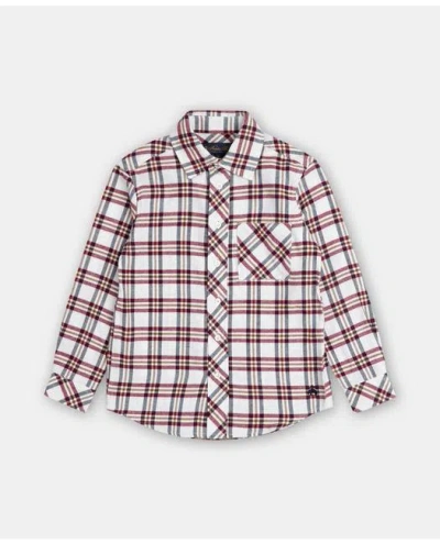 Brooks Brothers Kids'  Boys Brushed Cotton Plaid Flannel Sport Shirt In Dark Brown