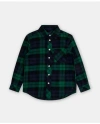 Brooks Brothers Boys Brushed Cotton Plaid Flannel Sport Shirt In Navy
