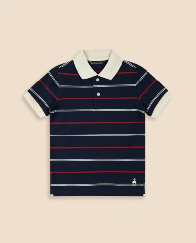 Brooks Brothers Kids'  Boys Cotton-blend Pique Polo Shirt In Multi