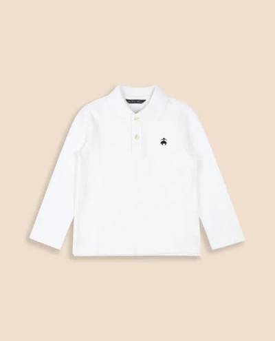Brooks Brothers Kids'  Boys Cotton-blend Pique Polo Shirt In White