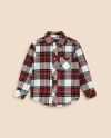 Brooks Brothers Kids' Plaid Cotton Flannel Button-up Shirt In Red
