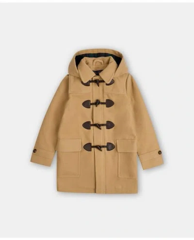 Brooks Brothers Kids'  Boys Duffle Coat With Removable Hood In Light Beige