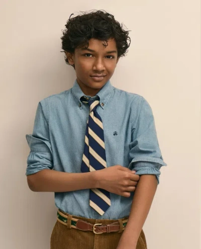 Brooks Brothers Kids'  Boys Friday Shirt, Chambray In Blue