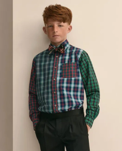 Brooks Brothers Kids'  Boys Friday Shirt, Poplin Fun Check In Multi