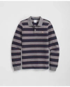 Brooks Brothers Kids'  Boys Long Sleeve Striped Polo Shirt In Grey