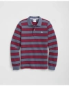 Brooks Brothers Kids'  Boys Long Sleeve Striped Polo Shirt In Red