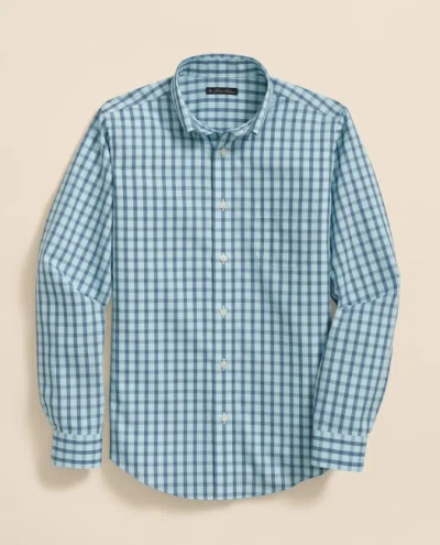 Brooks Brothers Kids'  Boys Non-iron Broadcloth Polo Button-down Collar Check Sport Shirt In Blue