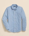 Brooks Brothers Kids'  Boys Non-iron Broadcloth Polo Button-down Collar Check Sport Shirt In Multi