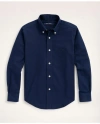 Brooks Brothers Kids'  Boys Non-iron Stretch Cotton Oxford Sport Shirt In Navy