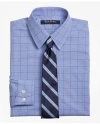 Brooks Brothers Boys Non-iron Supima Cotton Broadcloth Plaid Dress Shirt In Blue
