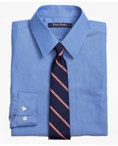 Brooks Brothers Kids'  Boys Non-iron Supima Pinpoint Cotton Dress Shirt In French Blue