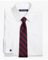 Brooks Brothers Boys Non-iron Supima Pinpoint Cotton French Cuff Dress Shirt In White