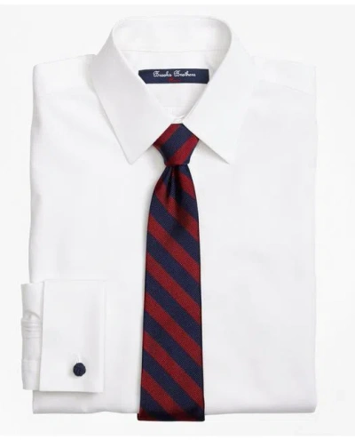 Brooks Brothers Kids'  Boys Non-iron Supima Pinpoint Cotton French Cuff Dress Shirt In White