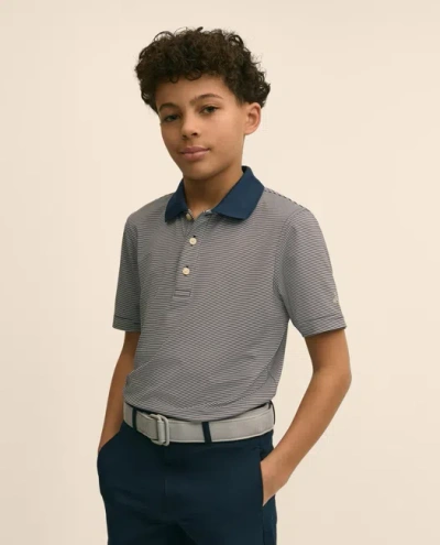 Brooks Brothers Kids'  Boys Performance Series Micro-stripe Polo In Blue
