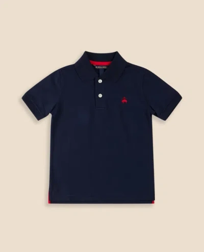 Brooks Brothers Kids'  Boys Pique Polo Shirt In Blue
