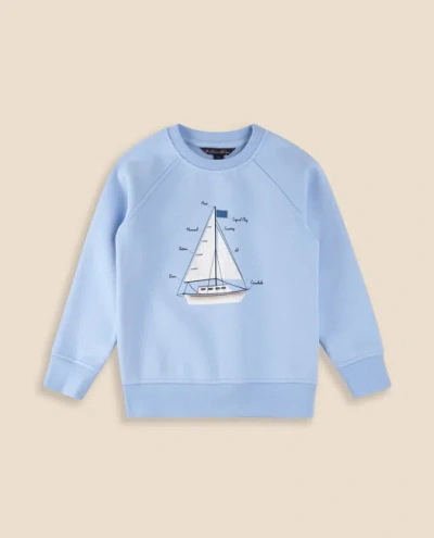 Brooks Brothers Kids'  Boys Sailboat Sweatshirt In Blue