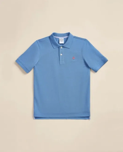 Brooks Brothers Kids'  Boys Short-sleeve Pique Polo In Blue