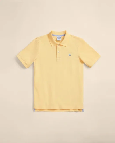 Brooks Brothers Kids'  Boys Short-sleeve Pique Polo In Yellow