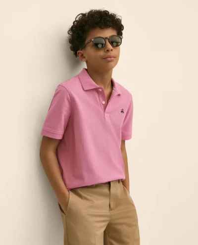 Brooks Brothers Kids'  Boys Short-sleeve Pique Polo In Pink