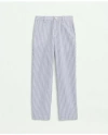Brooks Brothers Boys Stretch Cotton Seersucker Pants In Blue,ivory