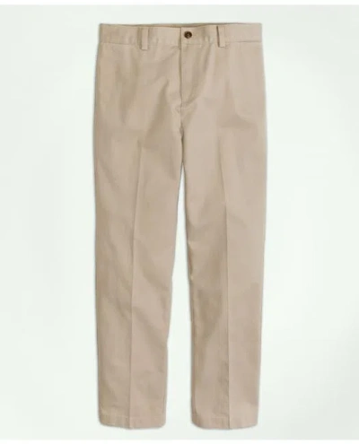 Brooks Brothers Kids'  Boys Stretch Cotton Twill Advantage Chino Pants In Khaki