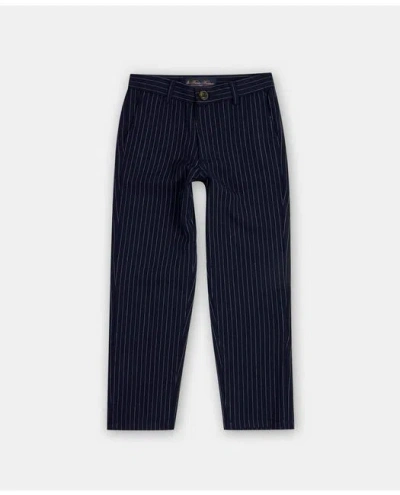 Brooks Brothers Kids'  Boys Striped Pants With Stretch In Navy