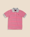 Brooks Brothers Boys Striped Pique Polo Shirt In Multi