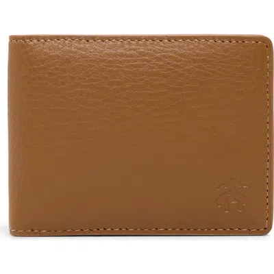 Brooks Brothers Brower Bifold Leather Wallet In Brown