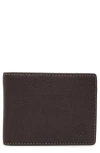 Brooks Brothers Brower Bifold Pebbled Leather Wallet In Brown