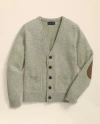 Brooks Brothers Brushed Wool Cardigan In Green