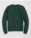 Brooks Brothers Brushed Wool Crewneck Sweater In Green