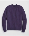 Brooks Brothers Brushed Wool Crewneck Sweater In Purple
