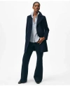 Brooks Brothers Brushed Wool Double-breasted Peacoat In Navy