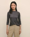 Brooks Brothers Buttery Soft Long-sleeve Tee In Horseshoe Print In Gray