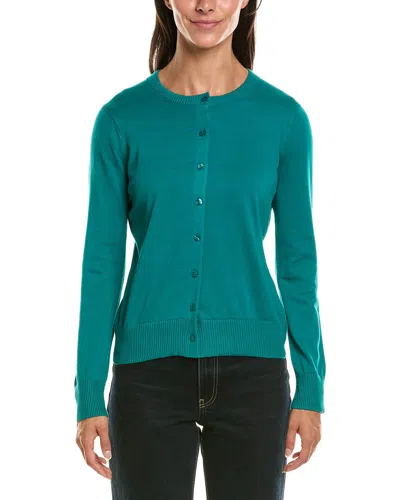 Brooks Brothers Cable Cardigan In Green