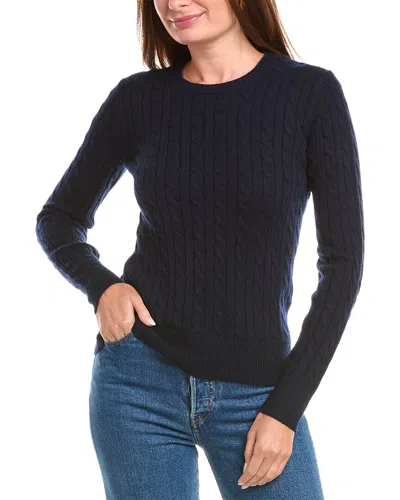 Brooks Brothers Cable Knit Sweater In Blue