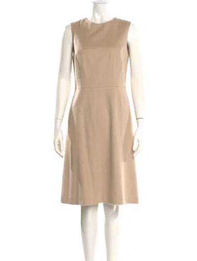 Pre-owned Brooks Brothers Camel Hair Knee-length Dress In Neutral